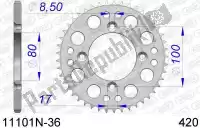 AF511101N36, Afam, Ktw trasero aluminio 36t, 420    , Nuevo