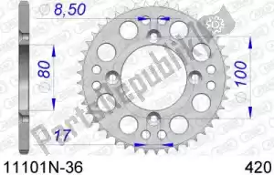 AFAM AF511101N36 ktw ty? alu 36t, 420 - Dół