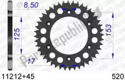 Qui puoi ordinare ktw posteriore alluminio 45t, 520 da Afam , con numero parte AF51121245: