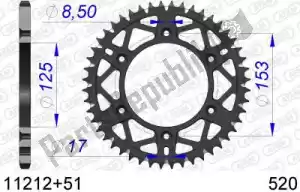 AFAM AF51121251 ktw posteriore alluminio 51t, 520 - Il fondo