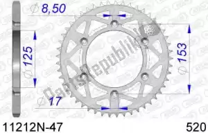 AFAM AF511212N47 ktw posteriore alu 47t, 520 - Il fondo
