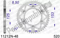 AF511212N48, Afam, Ktw arrière aluminium 48t, 520    , Nouveau