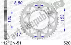 Here you can order the ktw rear aluminum 51t, 520 from Afam, with part number AF511212N51: