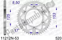 AF511212N53, Afam, Ktw trasero aluminio 53t, 520    , Nuevo