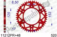 AF511212PR48, Afam, Ktw posteriore alu 48t, 520, rosso    , Nuovo