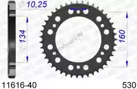 AF51161640, Afam, Ktw posteriore alluminio 40t, 530    , Nuovo