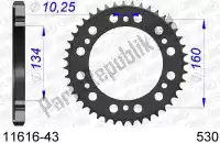 AF51161643, Afam, Ktw trasero aluminio 43t, 530    , Nuevo