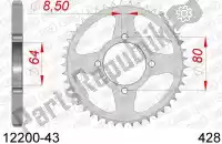 AF21220043, Afam, Ktw rear steel 43t, 428    , Nieuw