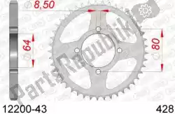 Qui puoi ordinare ktw posteriore in acciaio 43t, 428 da Afam , con numero parte AF21220043: