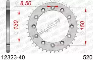 AFAM AF21232340 ktw posteriore in acciaio 40t, 520 - Il fondo