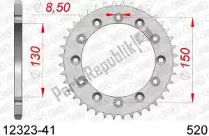 AFAM AF21232341 ktw posteriore in acciaio 41t, 520 - Il fondo