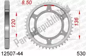 AFAM AF21250744 ktw aço traseiro 44t, 530 - Lado inferior