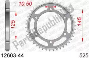 AFAM AF21260344 ktw aço traseiro 44t, 525 - Lado inferior