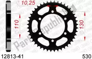 AFAM AF21281341 ktw trasero acero 41t, 530 - Lado inferior