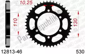 AFAM AF21281346 ktw aço traseiro 46t, 530 - Lado inferior