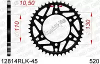 AF212814RLK45, Afam, Ktw rear steel 45t, 520    , Nieuw