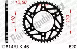 AFAM AF212814RLK46 ktw ty? stalowy 46t, 520 - Dół