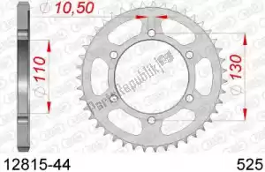 AFAM AF21281544 ktw trasero acero 44t, 525 - Lado inferior