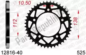 AFAM AF21281640 ktw aço traseiro 40t, 525 - Lado inferior