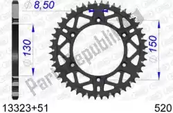 Qui puoi ordinare ktw posteriore alluminio 51t, 520 da Afam , con numero parte AF51332351: