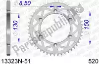 AF513323N51, Afam, Ktw rear aluminum 51t, 520    , New