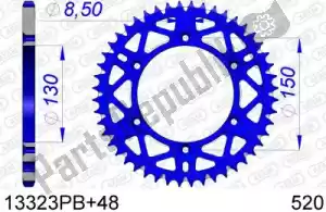 AFAM AF513323PB48 ktw posteriore alu 48t, 520, blu - Il fondo