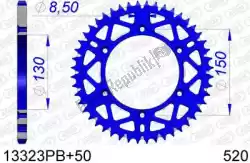 ktw rear alu 50t, 520, blue van Afam, met onderdeel nummer AF513323PB50, bestel je hier online: