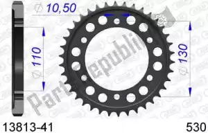 AFAM AF51381341 ktw trasero aluminio 41t, 530 - Lado inferior