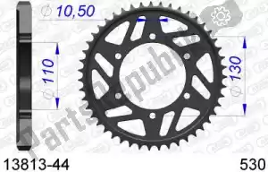 AFAM AF51381344 ktw posteriore alu 44t, 530 - Il fondo