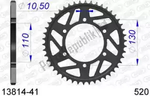 AFAM AF51381441 ktw rear alu 41t, 520 - Bottom side