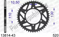 AF51381443, Afam, Ktw trasero aluminio 43t, 520    , Nuevo