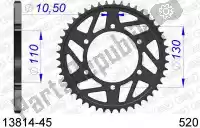 AF51381445, Afam, Ktw trasero aluminio 45t, 520    , Nuevo