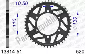 AFAM AF51381451 ktw posteriore alluminio 51t, 520 - Il fondo