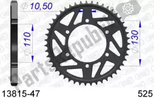 AFAM AF51381547 ktw rear alu 47t, 525 - Bottom side