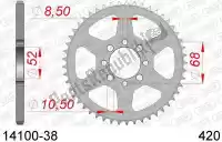 AF21410038, Afam, Ktw rear steel 38t, 420    , Nieuw