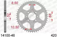 AF21410046, Afam, Ktw rear steel 46t, 420    , Nieuw