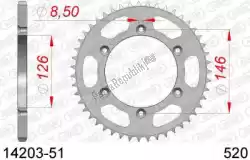 Here you can order the ktw rear steel 51t, 520 from Afam, with part number AF21420351: