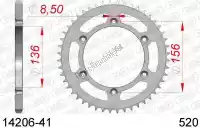 AF21420641, Afam, Ktw rear steel 41t, 520    , Nieuw