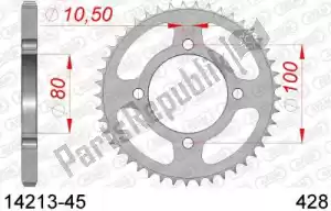 AFAM AF21421345 ktw trasero acero 45t, 428 - Lado inferior