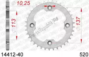 AFAM AF21441240 ktw aço traseiro 40t, 520 - Lado inferior