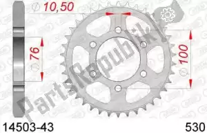 AFAM AF21450343 ktw posteriore in acciaio 43t, 530 - Il fondo