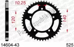 Qui puoi ordinare ktw posteriore in acciaio 43t, 525 da Afam , con numero parte AF21460443: