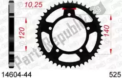 Qui puoi ordinare ktw posteriore in acciaio 44t, 525 da Afam , con numero parte AF21460444: