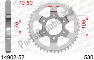 AFAM AF21490252 ktw acier arrière 52t, 530 - La partie au fond