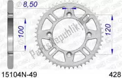 Aquí puede pedir ktw trasero aluminio 49t, 428 de Afam , con el número de pieza AF515104N49: