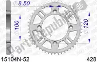 AF515104N52, Afam, Ktw trasero aluminio 52t, 428    , Nuevo