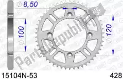 Here you can order the ktw rear alu 53t, 428 from Afam, with part number AF515104N53: