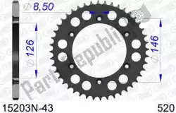 Aquí puede pedir ktw trasero aluminio 43t, 520 de Afam , con el número de pieza AF515203N43: