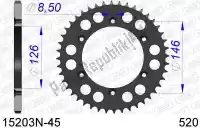 AF515203N45, Afam, Ktw posteriore alluminio 45t, 520    , Nuovo