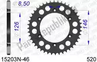 AF515203N46, Afam, Ktw trasero aluminio 46t, 520    , Nuevo